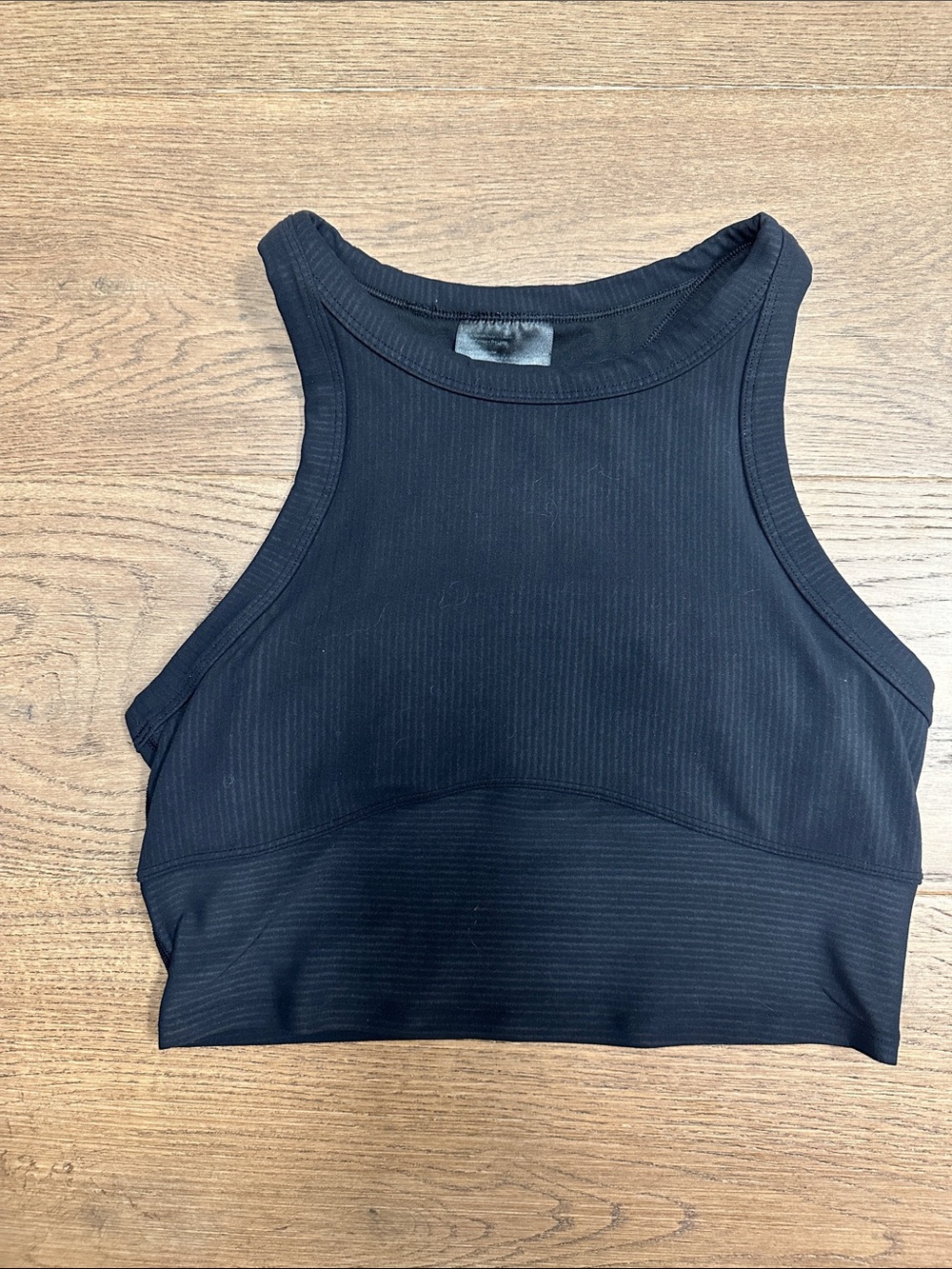 lululemon athletica Black Ribbed Cropped Tank